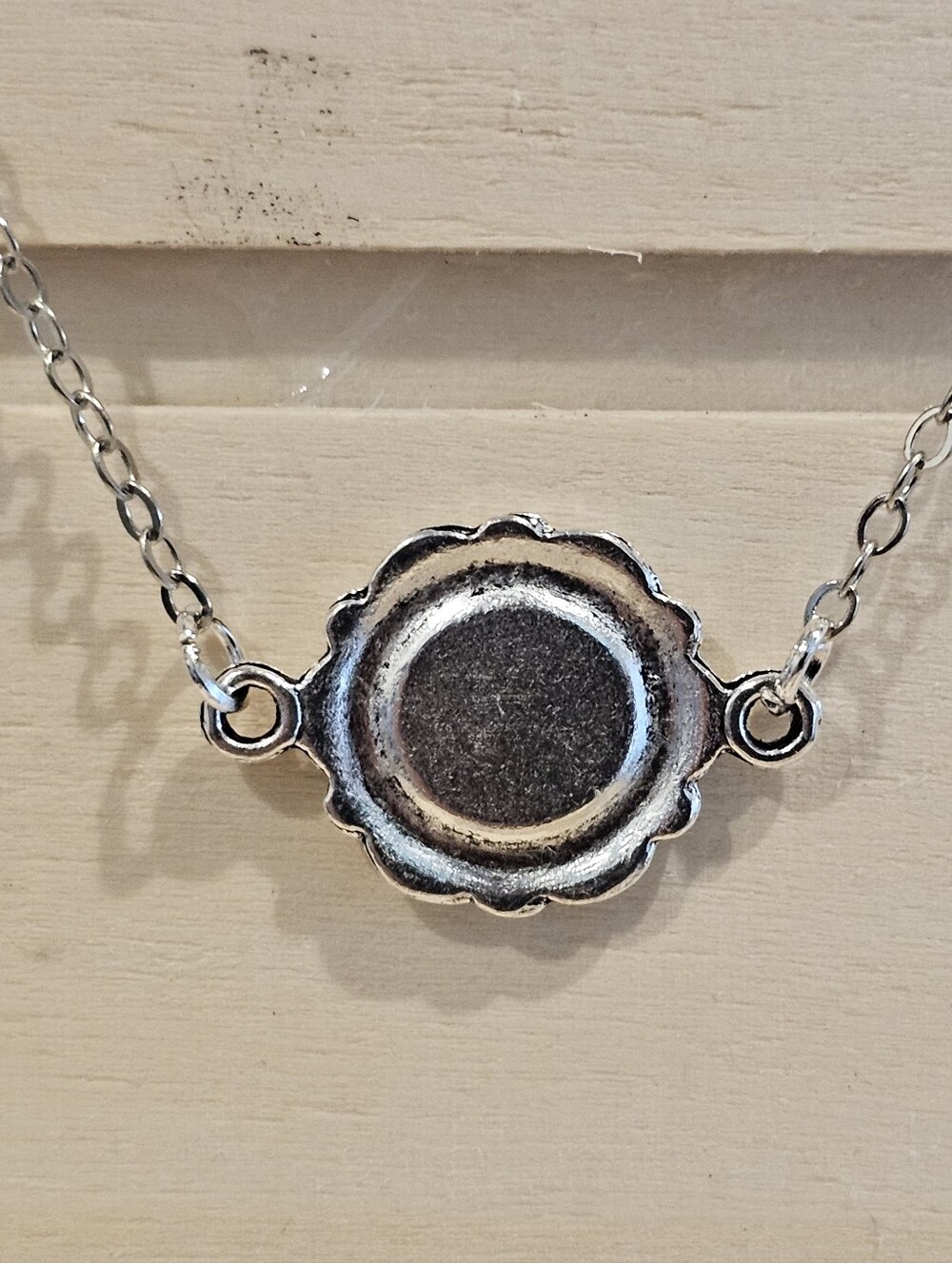 Louis Vuitton Piece In Pendant On 20" Silver Plated Necklace - Picture 4 of 5